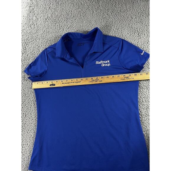 Nike Golf Polo Dri Fit Shirt Women Large Staffmark Group Employee Short‎ Sleeve - Picture 5 of 7